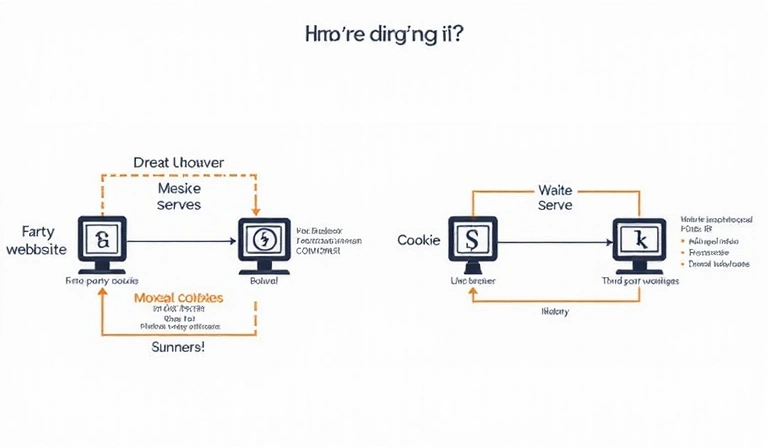 Diagramm zur Funktionsweise von First-Party und Third-Party Cookies
