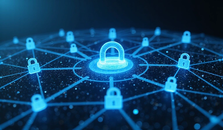 Digitale Darstellung von Datenfluss und sicherer Kommunikation